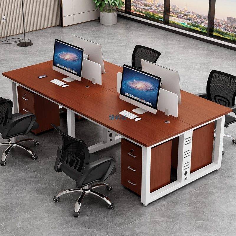 简4约员职员办公桌工/电脑桌办公桌椅组合2/6人屏风VXC工作位卡座