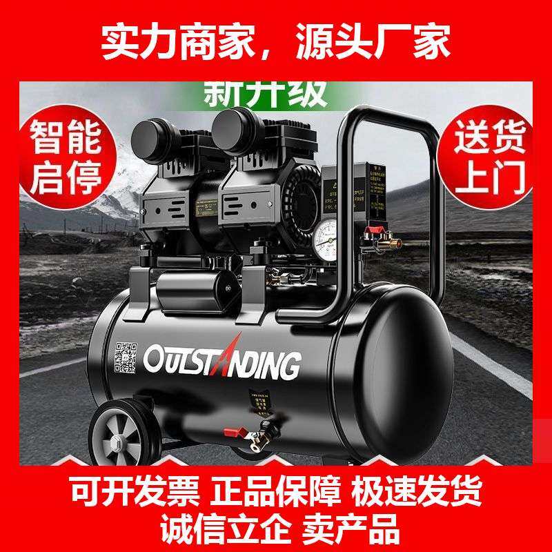 德国十大品牌纯铜气泵空压机空气压缩机无油静音充气机高压打气泵