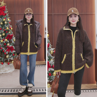 0960 宽松慵懒 NO退NO换 圈圈纱外套 1227 高领加厚