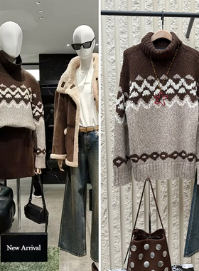 费尔岛花纹  加厚高领羊毛衫【NO退NO换】  00920   206