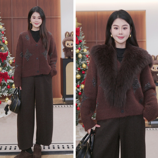 闪闪亮亮好美！氛围感很好！！羊毛混纺毛衣  122419