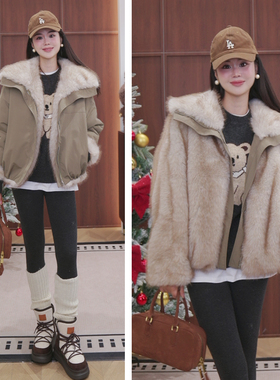 巴恩风派克服毛毛   双面穿外套 【NO退NO换】 25802  1226