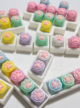 爆款猫爪盖帽解压按键钥匙扣挂件下沉底12349键按键组合钥匙