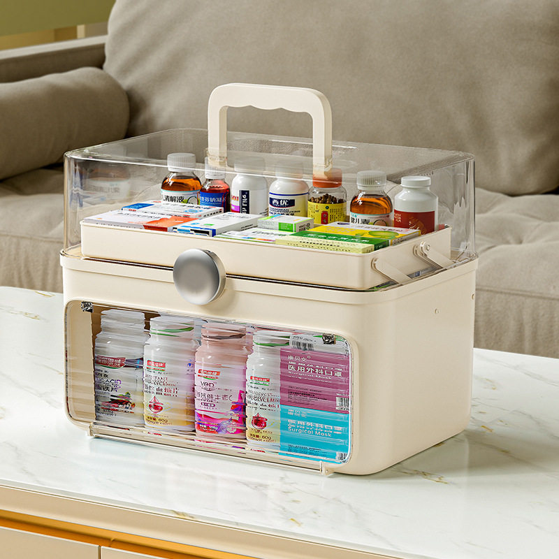 家庭版可折叠大容量多层医药箱