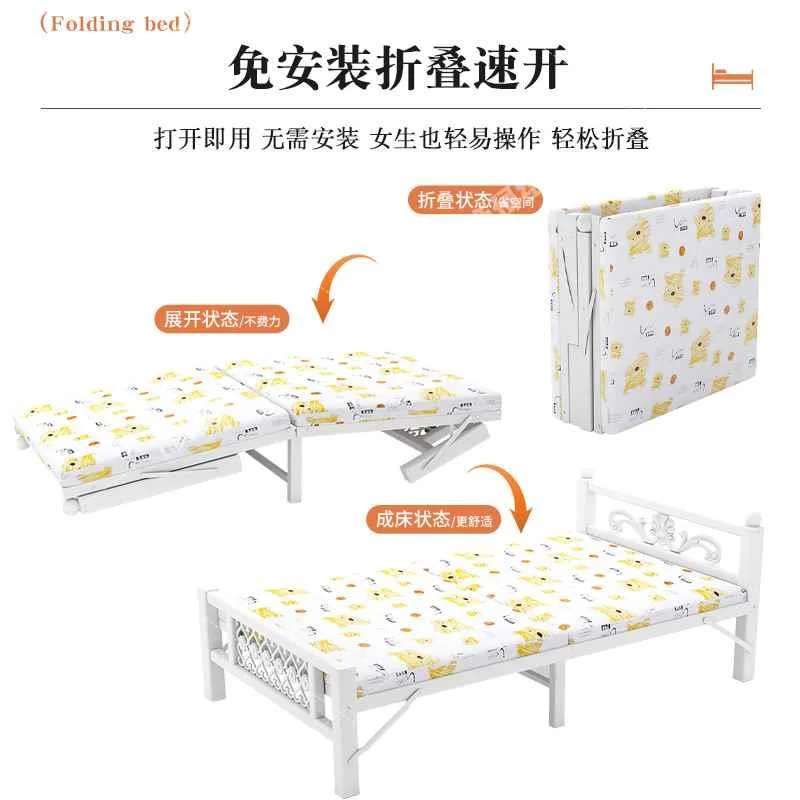 折叠床单人床成人家用简易午休小床1.2出租米屋双人便携硬板新款