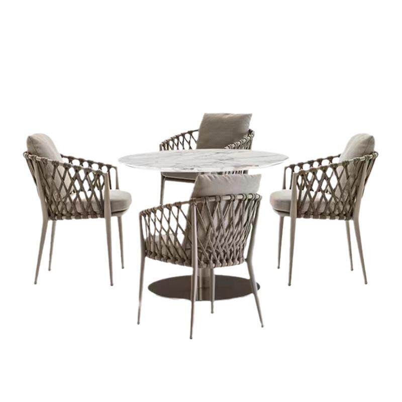 厂家直销户外椅子奶茶店休闲接待椅庭院阳台餐桌椅靠背藤编椅