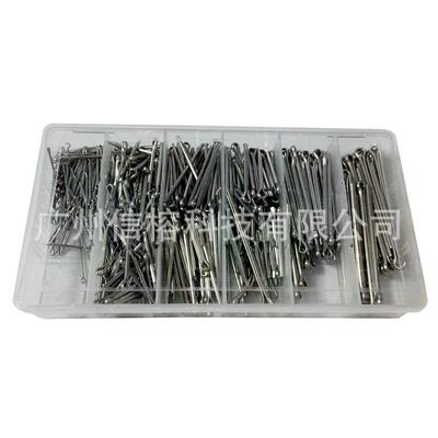 爆款销及键555pcs不锈钢重型开口销盒装弹性发夹din94