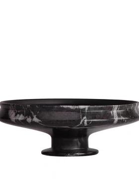 简约现代创意树脂大理石纹果盘软装客厅茶几桌面零食收纳家居饰品