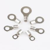 10圆形裸线耳OT端子紫铜焊口冷压接线端子25平方1.0厚 RNB22