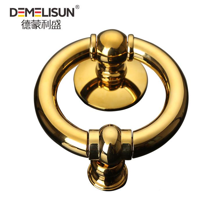 丽五金意M014大利风格装甲门铜门欧式敲门器旺金色青铜色敲门环