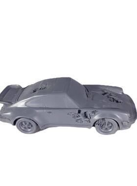 北欧现代样板房侵蚀结晶艺术小汽车雕塑模型摆件家居饰品