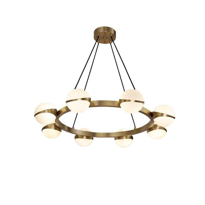 轻涩全铜吊灯现代简约灯具个性玻璃圆球客厅卧室床头饭店餐厅吊灯,家装灯饰光源,智能吊灯,淘宝优惠券,粉丝福利购,淘宝优惠卷