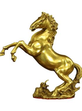 厂家纯铜十二生肖马马到成功中跃马家居客厅铜摆件店铺装饰品