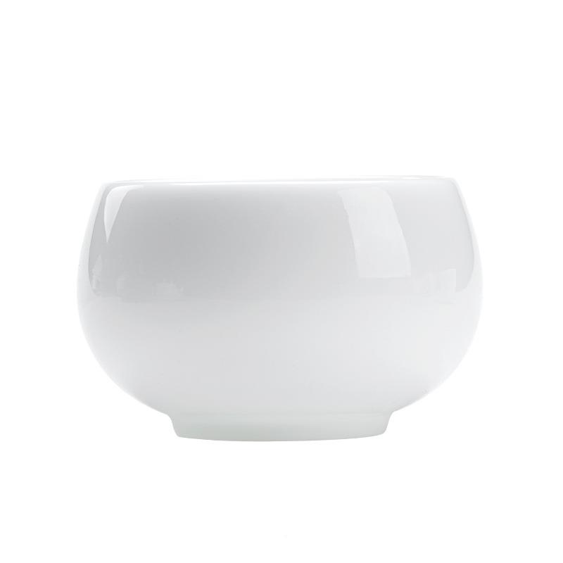 冰种白瓷功夫茶杯大汉夫茶HSJJS352具号品茗杯单杯羊脂玉瓷禅功定