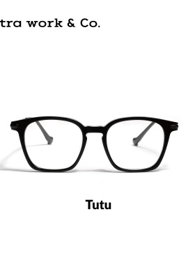 extrawork 高质量黑框板材眼镜修饰脸型近视光学防蓝光高清镜片