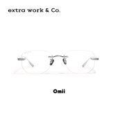 extrawork 仅14g超轻纯钛无框近视眼镜清冷高智可配度数Omii