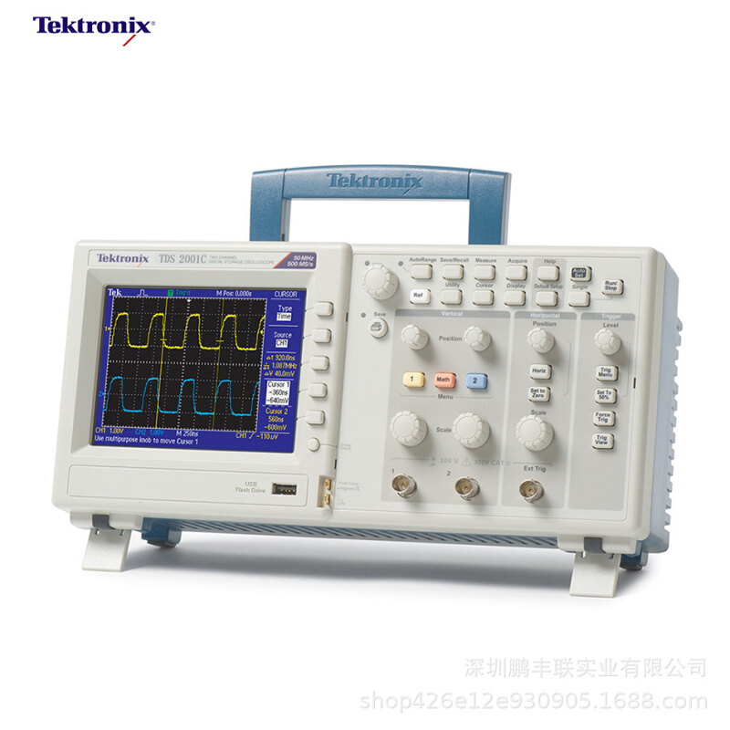 Tektronix泰克TDS2001C示波器TDS2002C双通道数字存储示波器