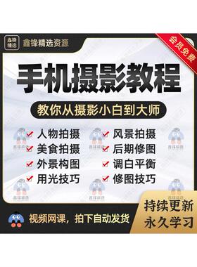 2025手机拍照摄影技巧snapseed人像后期剪辑修图入门到精通课程