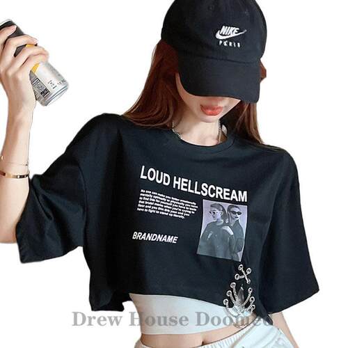 Drew House Doomed笑脸女团打歌服音乐节服装爵士舞上衣两件套女