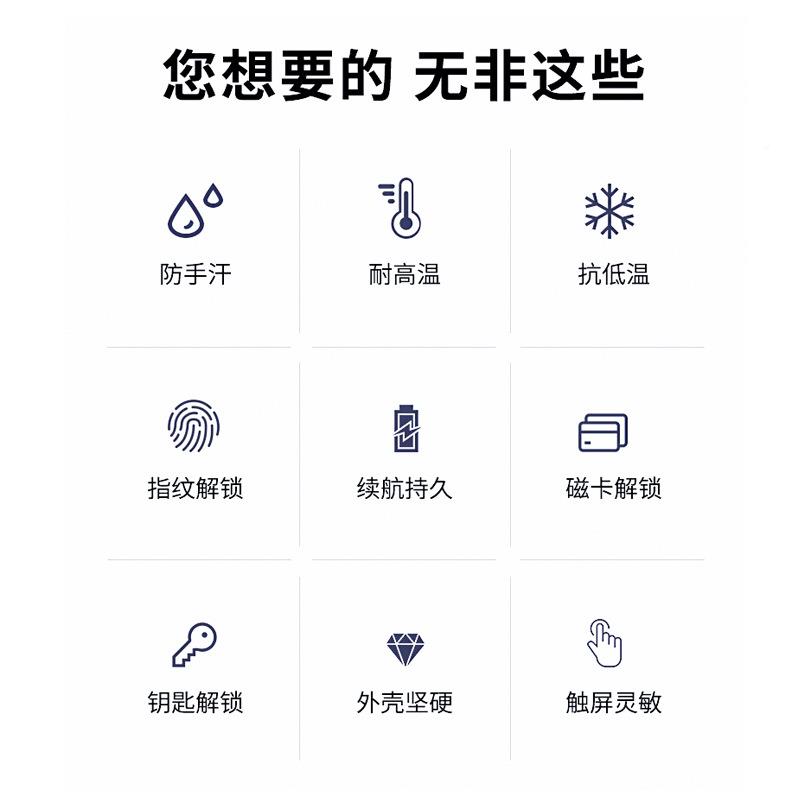 狮能锁密码锁加能厚防盗门木门锁电子锁智门锁KVA滑宏盖智指纹锁