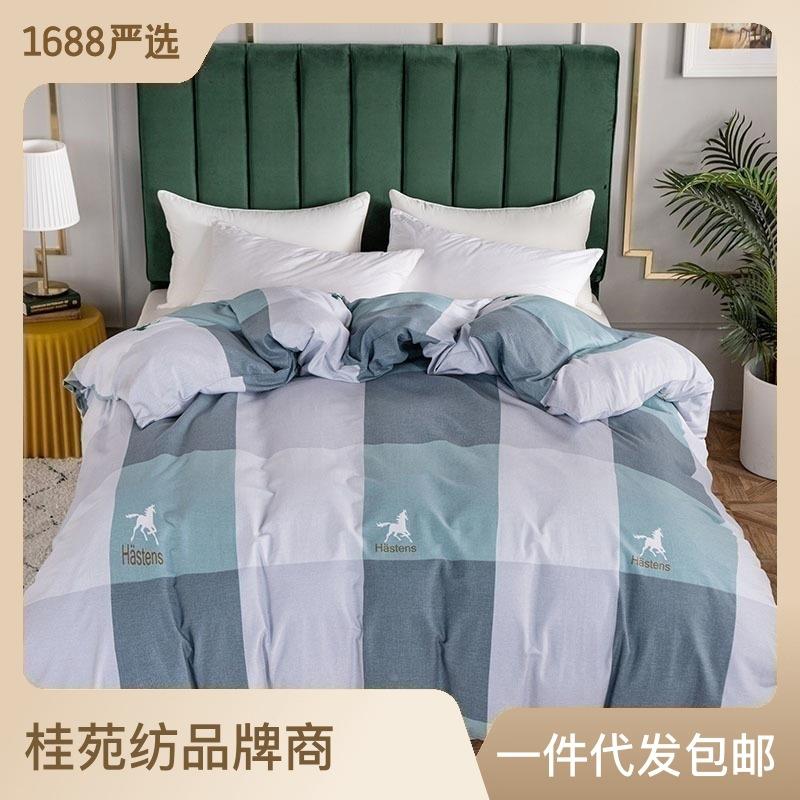 约单件简被纯罩棉磨毛单被套加厚活性印染被床上用品全棉套ANYI-0