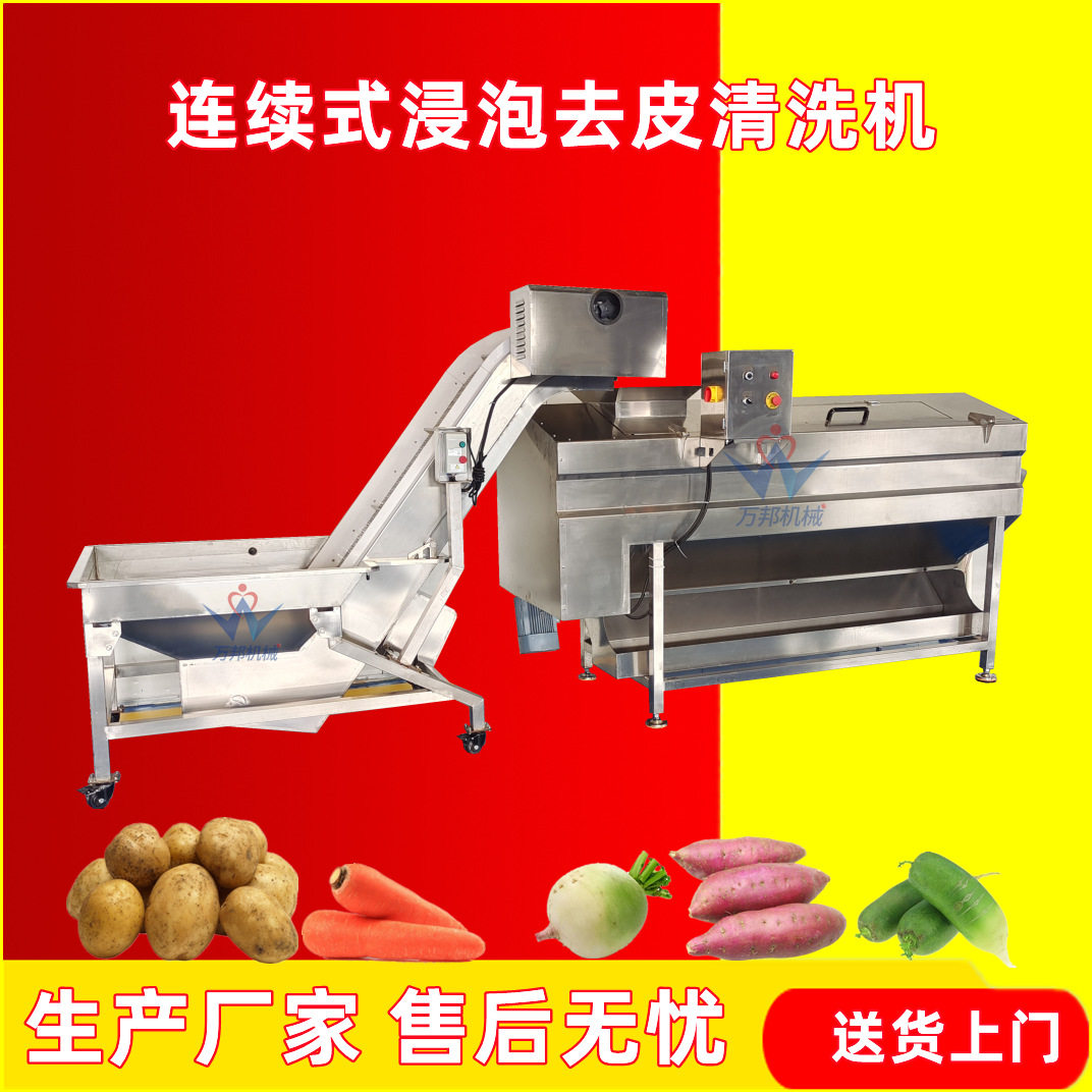 现货全自动毛辊去泥去皮清洗机