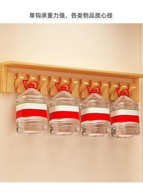 挂衣架入户门墙上壁带挂板打孔上墙卧LBR室创意玄关木衣钢琴键挂