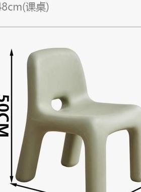 幼儿园餐桌字椅小凳子矮家用靠椅背椅塑凳料饭桌写儿童桌YPI组合