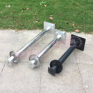 固定餐桌椅腿不锈钢快吧台脚支ZOL撑柱餐台脚支架办吧台桌腿椅底