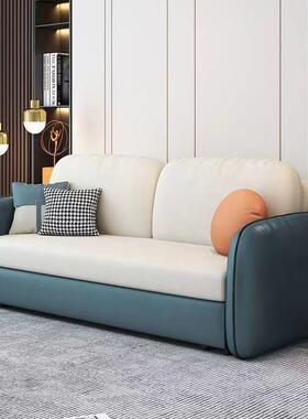 叠高IAG端沙发床一体两用可折人办室客厅单双人科技布小户型懒沙