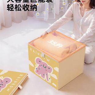 奶油风儿童床头柜巴胺抽子厅屉柜斗柜客沙发边柜玩ELT多具收纳柜