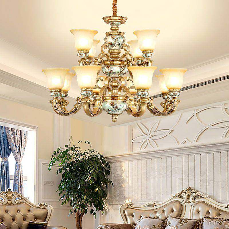 式树脂吊灯客厅灯复古别墅奢华大气欧室餐厅灯卧式简977约豪华美,家装灯饰光源,智能吊灯,淘宝优惠券,粉丝福利购,淘宝优惠卷