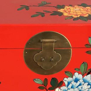 复古仿古中式木实木衣箱储收纳DFK画箱收物藏字画箱娶嫁绘结婚彩