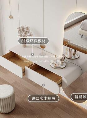 奶油型风悬空梳妆挂台壁LLP挂体式卧室一悬化妆台简约小户房间化