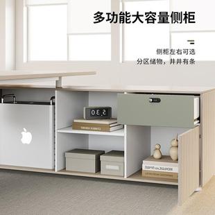 办轻公桌老板桌简约现代办裁桌奢时尚公CS室经理主总管电脑桌椅组