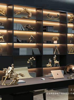 大商务摆件BPK奢现代轻老气板办公室桌摆面设酒柜装饰品