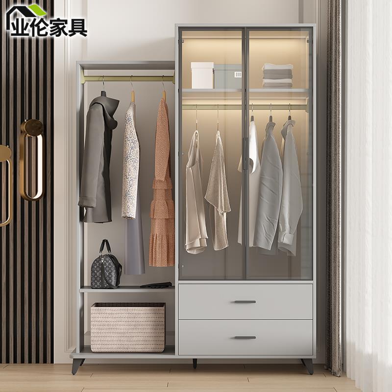 奢挂衣架卧轻室床边收纳床尾柜简约用落地柜衣3A27帽架衣置物柜3A