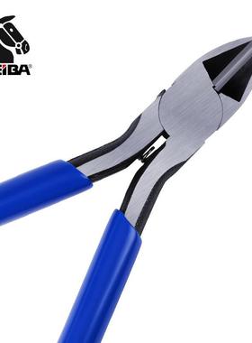 (KIBA)LHRMN-A04寸电子钳5斜口钳专业偏嘴口钳带弹簧斜钳E精密钳