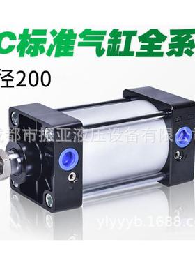 重型汽缸SC标准气缸大推无品牌/力型气动3X4050XX63X802X100X1小2