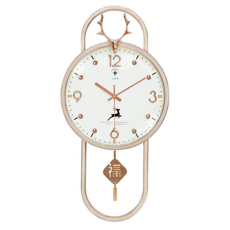 客钟表GPY挂钟厅家用2025新款尚红轻奢挂墙时钟网厂时家