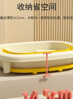折儿叠童泡澡桶孩子可坐身F977J9TH家小用洗澡桶宝宝浴桶大号全婴
