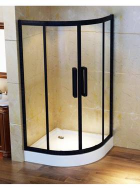 口欧洲一字型磨砂玻璃简约PVV淋浴屏风EN1215玻0璃出证认淋浴房