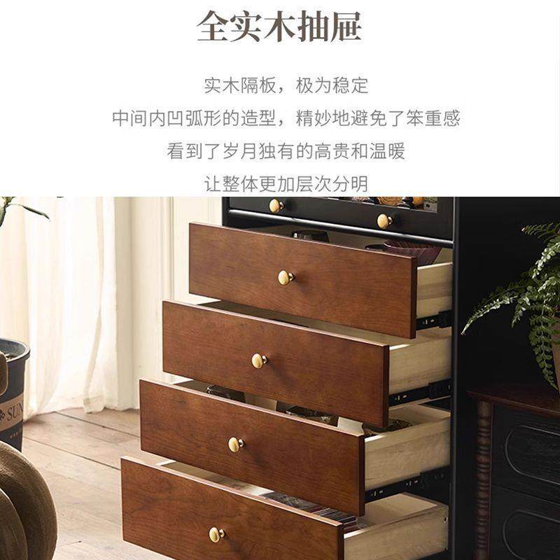 法式风斗柜复古风客厅中古储物51592收纳柜户型实拼小色木白蜡木,住宅家具,斗柜,淘宝优惠券,粉丝福利购,淘宝优惠卷