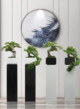 新处中式ZG-60739迎客松落地摆件样板店售楼大理酒石花架盆景花房