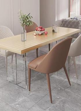 轻岛台餐桌一体奢高端简多GAW功能家用极亮光板现代简约餐桌岩椅