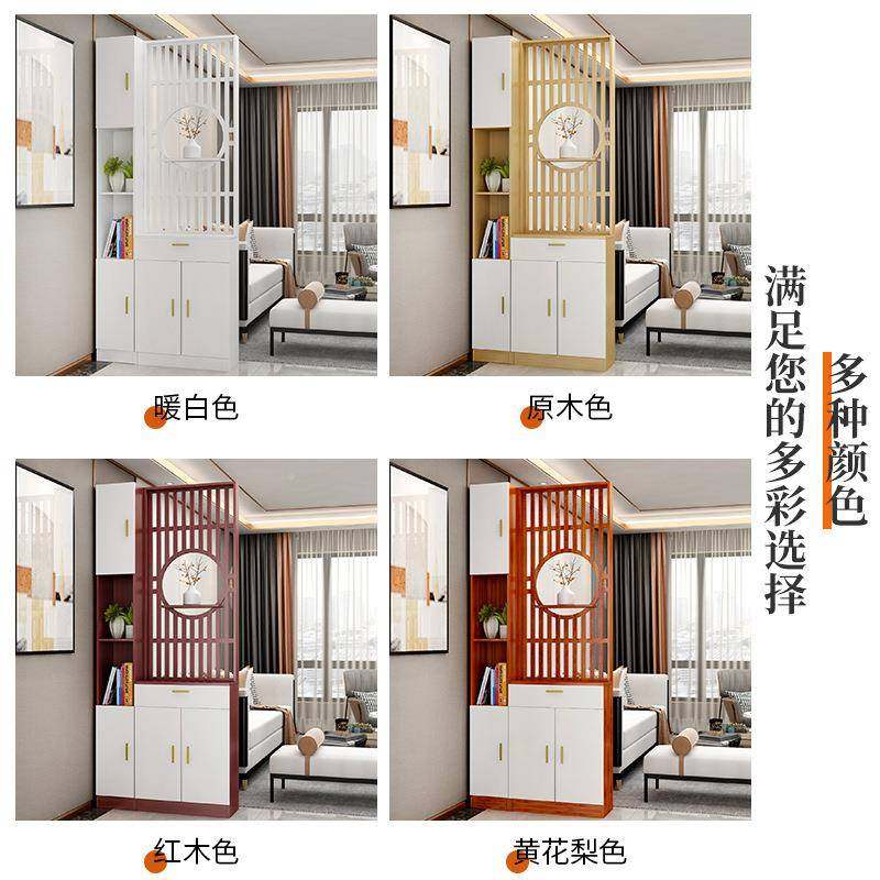 中式断屏风隔客新厅简RCQ约门现代入户进门实木正对大玄关柜门厅