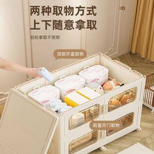 80宝/90cm折JZDX7805叠收纳柜置物柜家用衣柜塑料儿童玩具储宽物