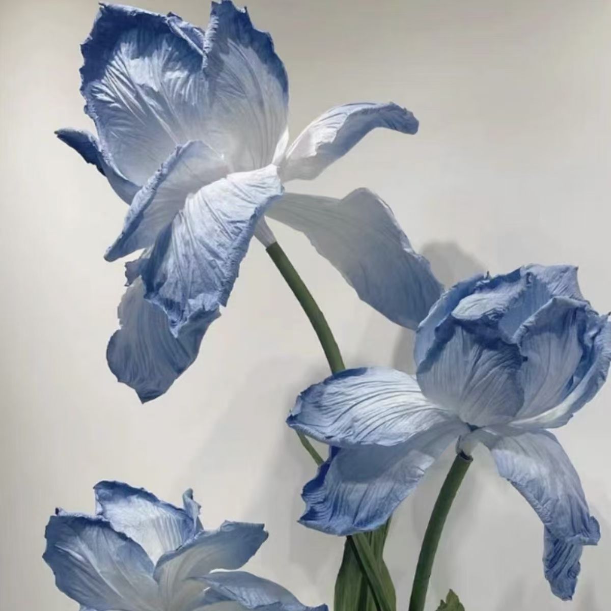 大型纸艺鸢尾花染色成品橱窗摆件