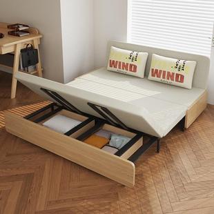 沙发床小户型坐卧两易多用功能1.5985米简折叠变布艺沙发可床