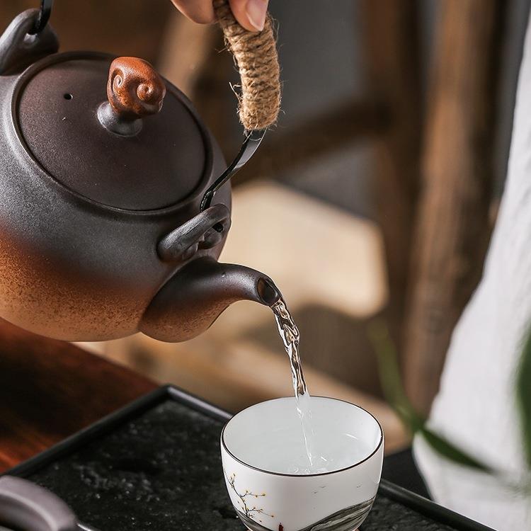 冬天围炉煮茶炭F969657H煮茶火炉壶可干全套陶壶明火碳烧火烤茶烧